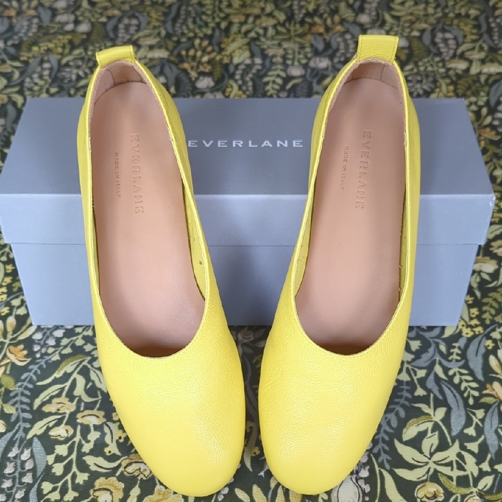 Everlane Day Glove Yellow Leather Flats